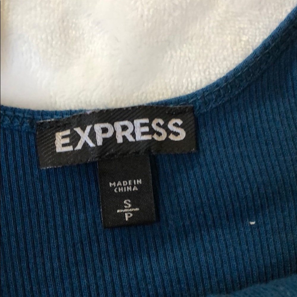 Sequin Turquoise Express Tank Top - image 5